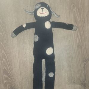 Knitted Black and Gray Plush Toy